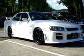 Nissan R34 ER34 GTT 1999 2000 2001 2002 2003 2004 with Aftermarket Parts - TT Style Side Skirts Carbon Fiber / FRP from EPR USA